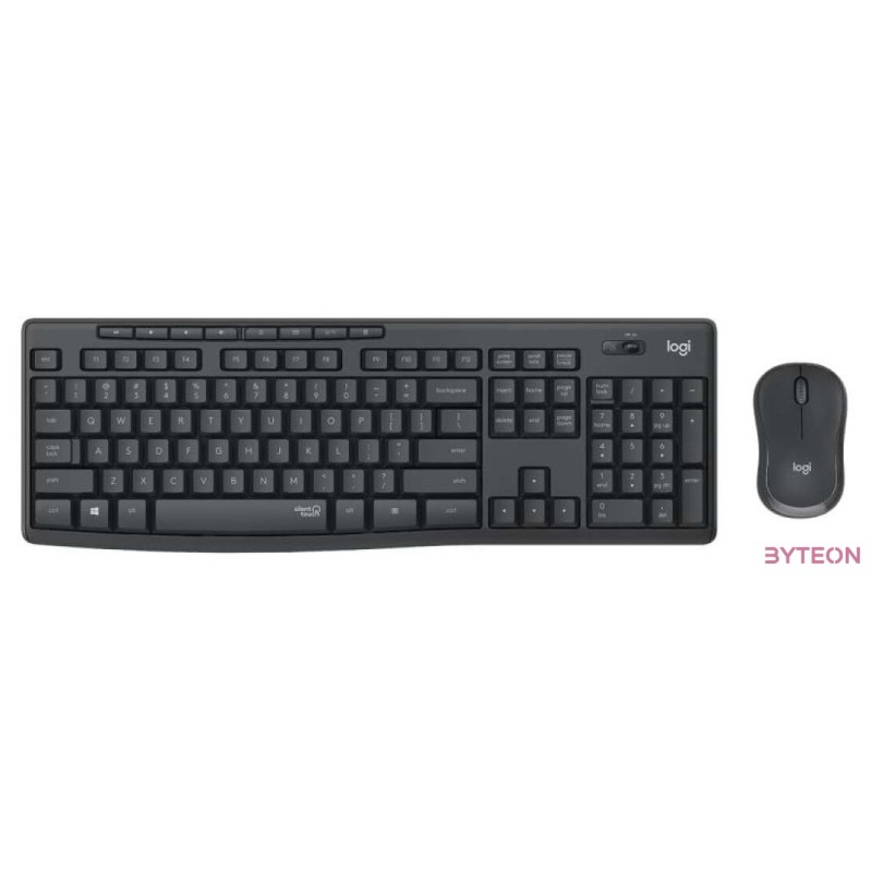 Logitech MK295 Silent Wireless Combo billentyűzet Vezeték nélküli RF QWERTZ Német Fekete