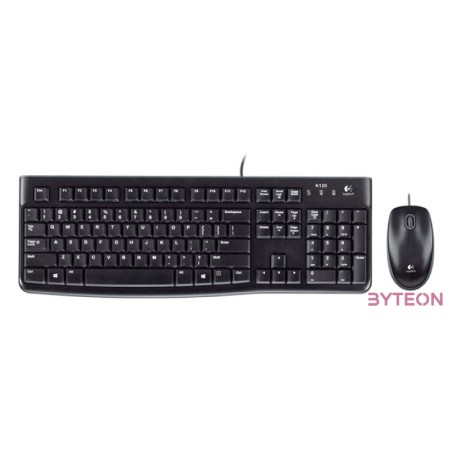 Logitech Desktop MK120, UK billentyűzet USB QWERTY Brit angol Fekete