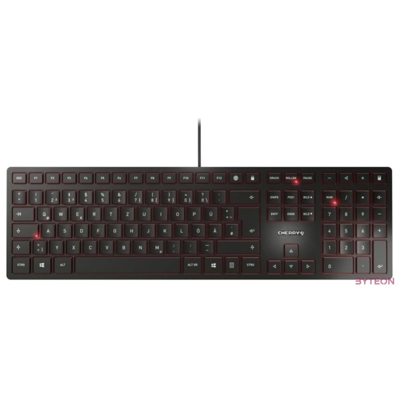 CHERRY KC 6000 Slim billentyűzet USB QWERTZ Német Fekete