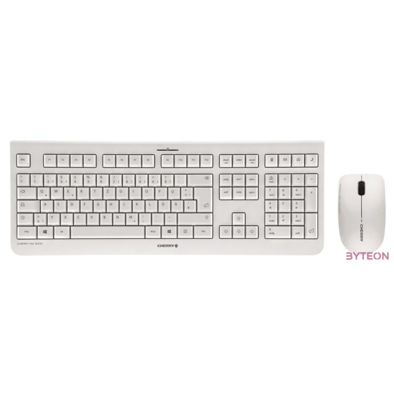 CHERRY DW 3000 billentyűzet Vezeték nélküli RF QWERTZ Német Szürke