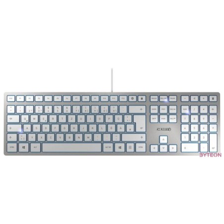 CHERRY KC 6000 SLIM billentyűzet USB QWERTZ Német Ezüst