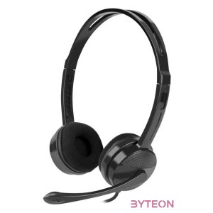 NATEC Canary Headset Fejpánt Fekete 3,5 mm-es csatlakozó