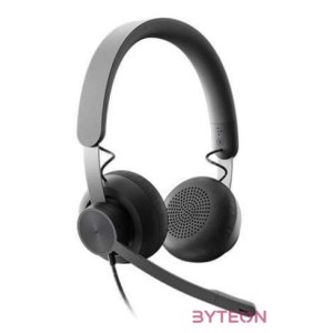 Logitech Zone Wired Teams Headset Fejpánt Fekete USB C-típus