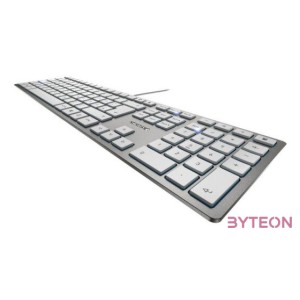 CHERRY KC 6000 SLIM billentyűzet USB QWERTZ Német Ezüst