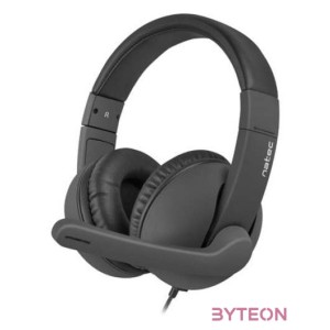 NATEC Rhea Headset Fejpánt Fekete 3,5 mm-es csatlakozó