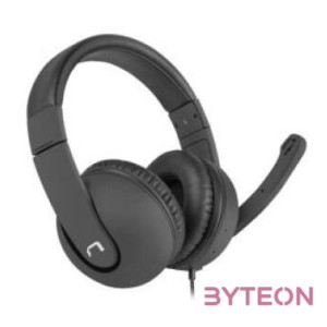 NATEC Rhea Headset Fejpánt Fekete 3,5 mm-es csatlakozó