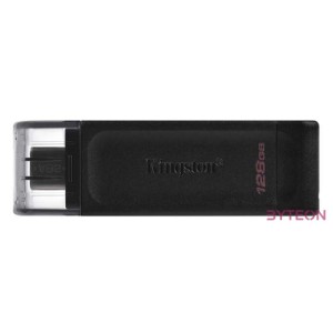 Kingston Technology DataTraveler 70 USB flash meghajtó 128 GB USB C-típus 3.2 Gen 1 (3.1 Gen 1) Fekete