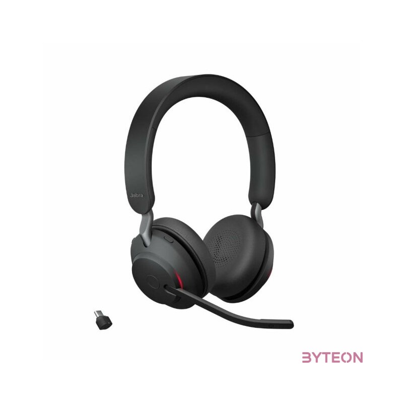 Jabra Evolve2 65, UC Stereo Headset Fejpánt Fekete