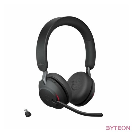 Jabra Evolve2 65, UC Stereo Headset Fejpánt Fekete