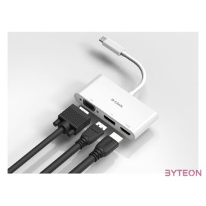 D-Link DUB-V310 dokkoló állomás és port replikátor Vezetékes USB 3.2 Gen 1 (3.1 Gen 1) Type-C Fehér