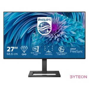Philips E Line 275E2FAE,00 számítógép monitor 68,6 cm (27) 2560 x 1440 pixelek 4K Ultra HD LED Fekete