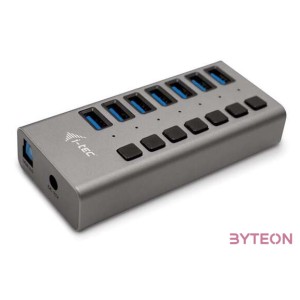 i-tec U3CHARGEHUB7 mobiltelefon töltő Beltéri Szürke