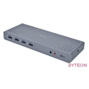 i-tec CADUAL4KDOCK dokkoló állomás és port replikátor Vezetékes USB 3.2 Gen 1 (3.1 Gen 1) Type-C Fekete, Türkizkék
