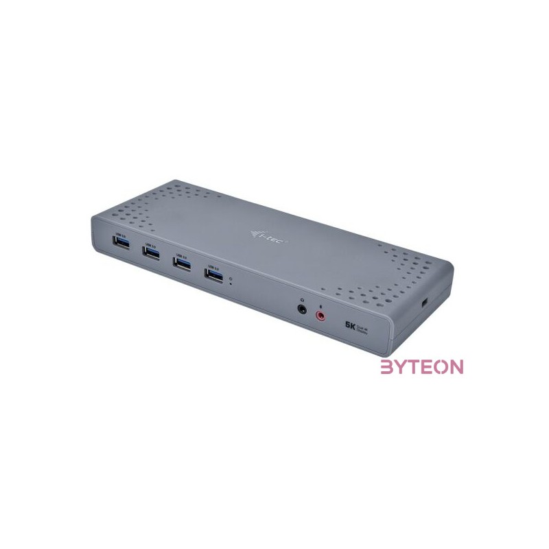 i-tec CADUAL4KDOCK dokkoló állomás és port replikátor Vezetékes USB 3.2 Gen 1 (3.1 Gen 1) Type-C Fekete, Türkizkék