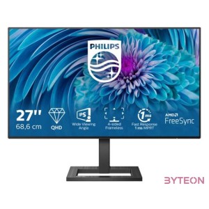 Philips E Line 275E2FAE,00 számítógép monitor 68,6 cm (27) 2560 x 1440 pixelek 4K Ultra HD LED Fekete