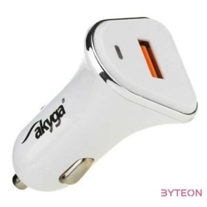 Akyga AK-CH-07 mobiltelefon töltő Ezüst, Fehér Automatikus