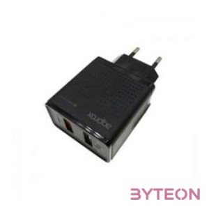 Approx APPUSBWALLQC mobiltelefon töltő Beltéri Fekete