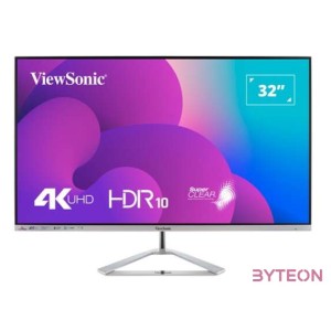 Viewsonic VX Series VX3276-4K-MHD számítógép monitor 81,3 cm (32) 3840 x 2160 pixelek 4K Ultra HD LED Ezüst