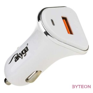 Akyga AK-CH-07 mobiltelefon töltő Ezüst, Fehér Automatikus