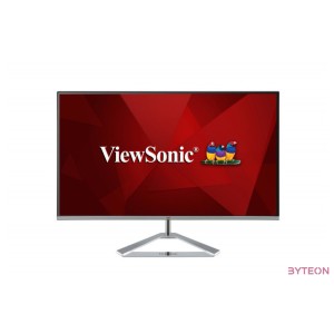 Viewsonic VX Series VX2476-SMH LED display 60,5 cm (23.8) 1920 x 1080 pixelek Full HD Fekete, Ezüst