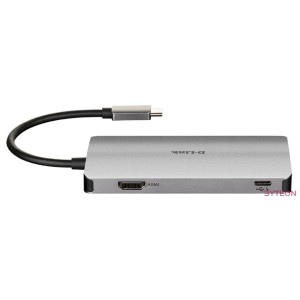 D-Link DUB-M610 dokkoló állomás és port replikátor Vezetékes USB 3.2 Gen 1 (3.1 Gen 1) Type-C Alumínium, Fekete
