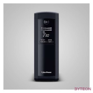 CyberPower VP1600EILCD szünetmentes tápegység (UPS) Vonal interaktív 1600 VA 960 W 8 AC kimenet(ek)