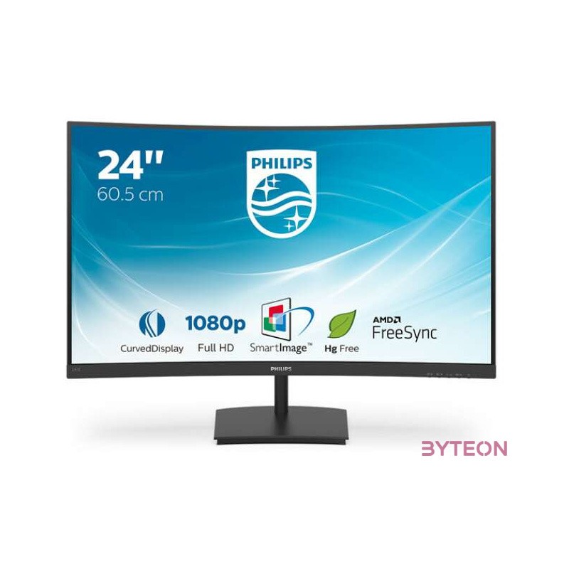 Philips E Line 241E1SC,00 LED display 59,9 cm (23.6) 1920 x 1080 pixelek Full HD Fekete