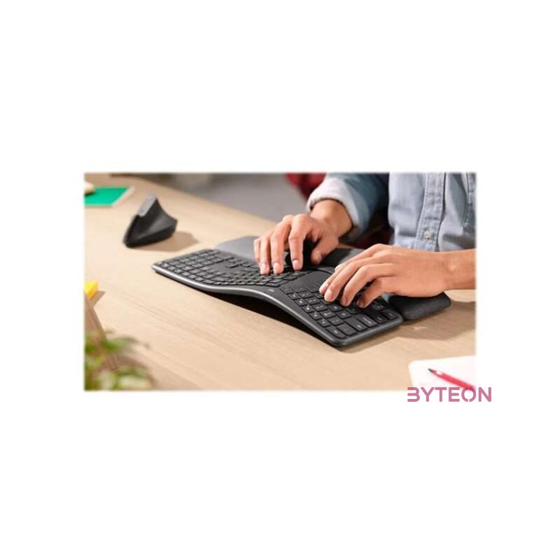 Logitech Ergo K860 billentyűzet RF vezeték nélküli  Bluetooth Nemzetközi amerikai Fekete