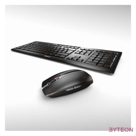 CHERRY Stream Desktop billentyűzet Vezeték nélküli RF QWERTZ Német Fekete