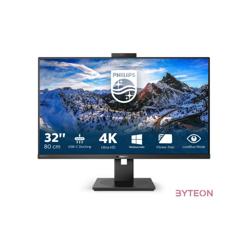 Philips P Line 329P1H,00 LED display 80 cm (31.5) 3840 x 2160 pixelek 4K Ultra HD Fekete