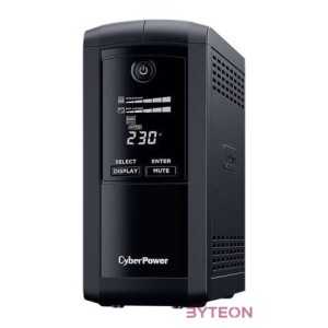 CyberPower VP1000EILCD szünetmentes tápegység (UPS) Vonal interaktív 1000 VA 550 W 6 AC kimenet(ek)