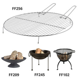 Fém grillrács fogóval, 52 cm átmérőjű