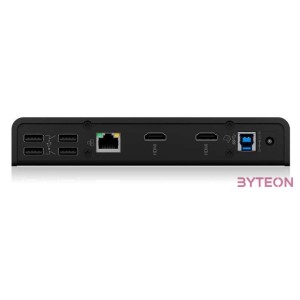 ICY BOX IB-DK2251AC dokkoló állomás és port replikátor Vezetékes USB 3.2 Gen 1 (3.1 Gen 1) Type-B Fekete