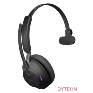 Jabra Evolve2 65, MS Mono Headset Fejpánt USB A típus Bluetooth Fekete