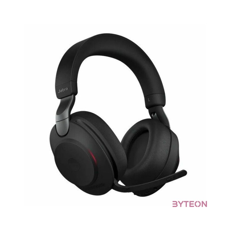 Jabra Evolve2 85, MS Stereo Headset Fejpánt 3,5 mm-es csatlakozó USB C-típus Bluetooth Fekete