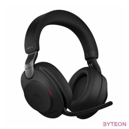 Jabra Evolve2 85, MS Stereo Headset Fejpánt 3,5 mm-es csatlakozó USB C-típus Bluetooth Fekete