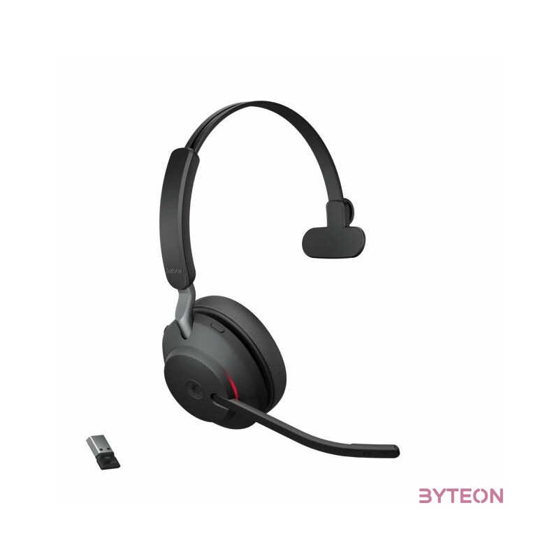 Jabra Evolve2 65, MS Mono Headset Fejpánt USB A típus Bluetooth Fekete