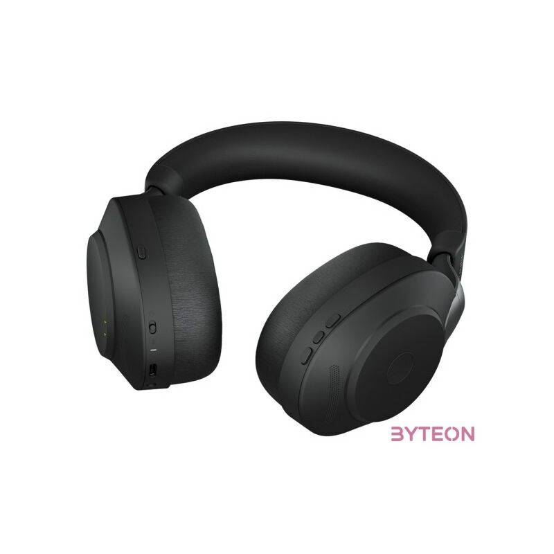 Jabra Evolve2 85, UC Stereo Headset Fejpánt 3,5 mm-es csatlakozó USB C-típus Bluetooth Fekete