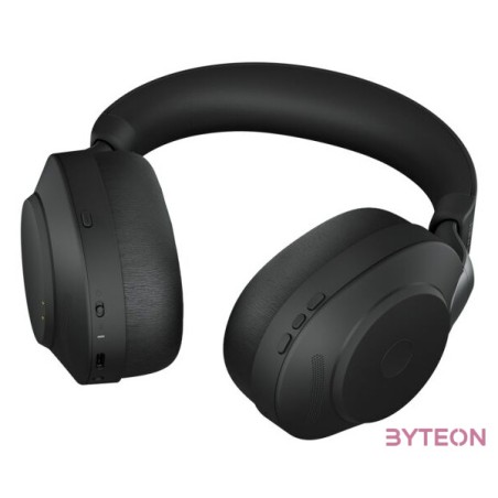 Jabra Evolve2 85, UC Stereo Headset Fejpánt 3,5 mm-es csatlakozó USB C-típus Bluetooth Fekete