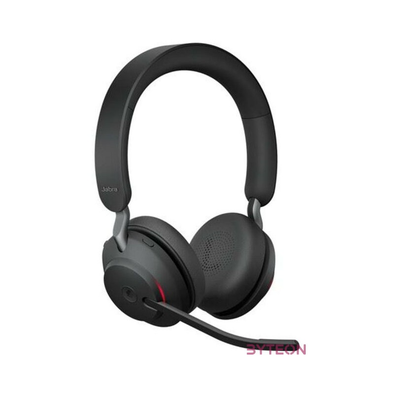 Jabra Evolve2 65, MS Stereo Headset Fejpánt USB A típus Bluetooth Fekete