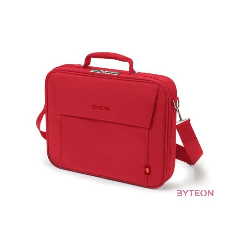 Dicota Eco Multi BASE notebook táska 39,6 cm (15.6) Aktatáska Vörös
