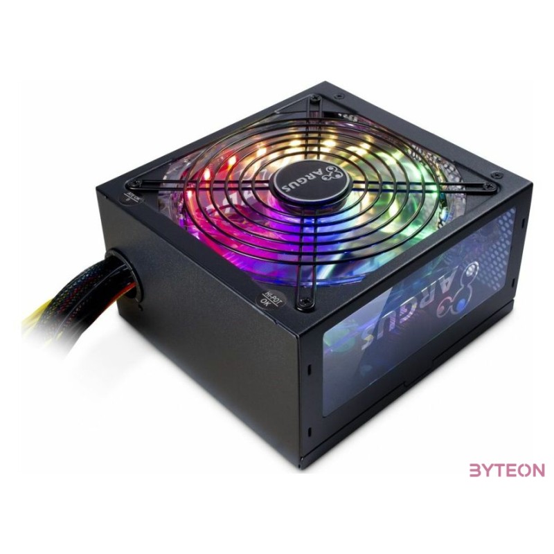 Inter-Tech Argus RGB-600W II tápegység 204 pin ATX ATX Fekete