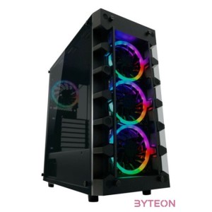 LC-Power Gaming 709B - SolarSystemX Midi Tower Fekete