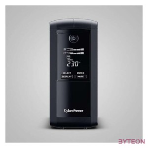 CyberPower VP1200EILCD szünetmentes tápegység (UPS) Vonal interaktív 1200 VA 720 W 8 AC kimenet(ek)