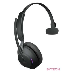 Jabra Evolve2 65, MS Mono Headset Fejpánt USB A típus Bluetooth Fekete