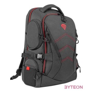 GENESIS Pallad 550 notebook táska 43,9 cm (17.3) Hátizsák Fekete, Vörös