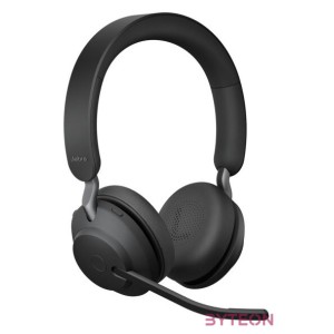 Jabra Evolve2 65, UC Stereo Headset Fejpánt USB A típus Bluetooth Fekete