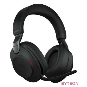 Jabra Evolve2 85, UC Stereo Headset Fejpánt 3,5 mm-es csatlakozó USB C-típus Bluetooth Fekete