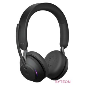 Jabra Evolve2 65, MS Stereo Headset Fejpánt USB A típus Bluetooth Fekete