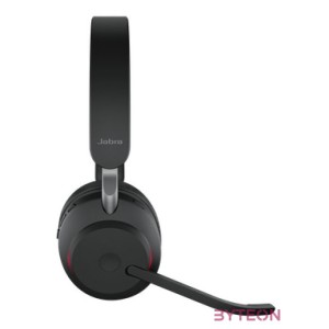 Jabra Evolve2 65, UC Stereo Headset Fejpánt USB A típus Bluetooth Fekete